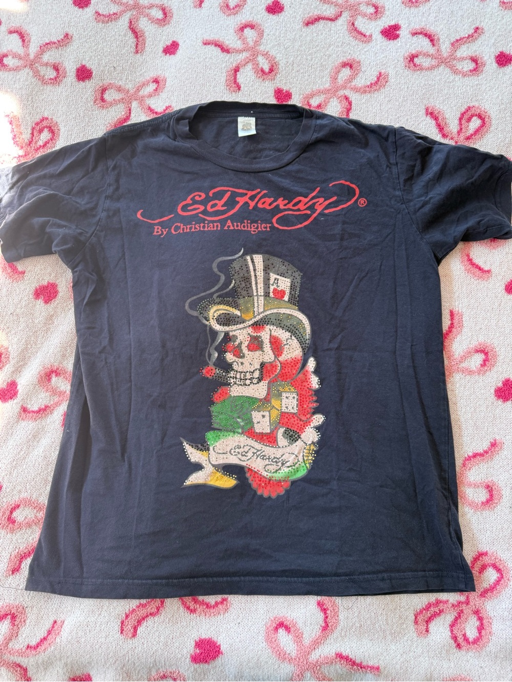 ED HARDY RHINESTONE TOP